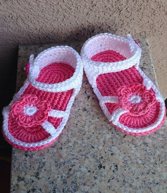 Summer Girls Sandals Pink And white