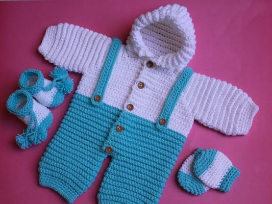 Crochet baby romper