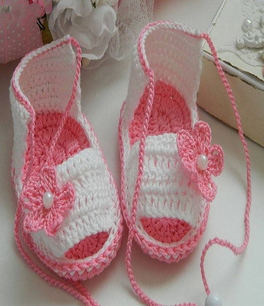 Crochet Girls Shoes For Summer