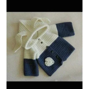 crochet baby boy winter hoodie