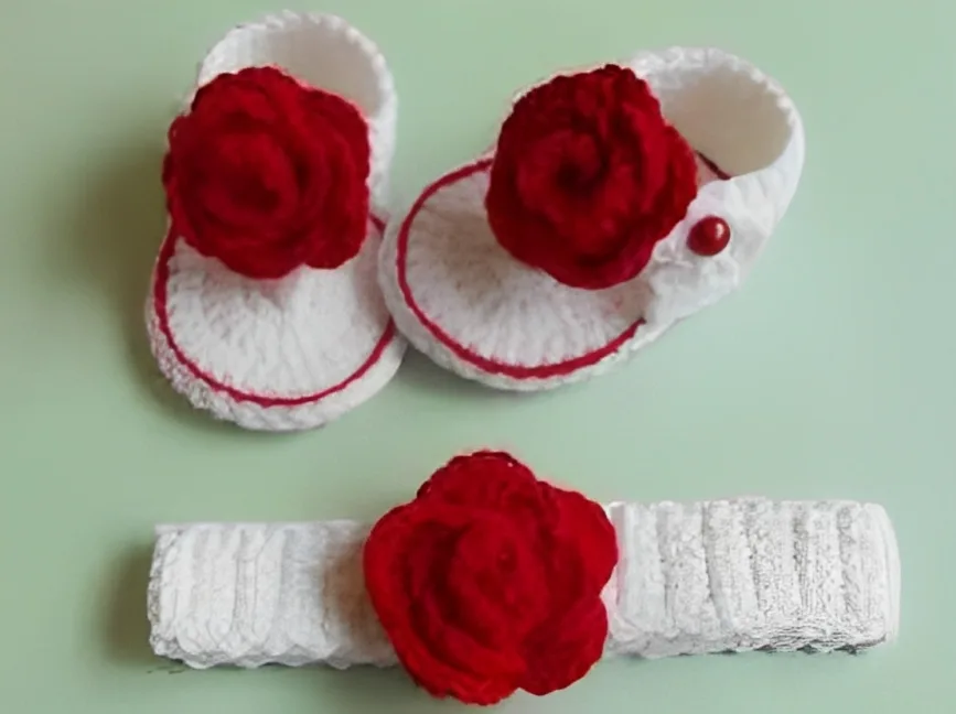 handmade baby crochet summer sandals for little feet