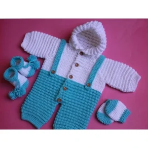 Crochet Baby Boy Winter Romper