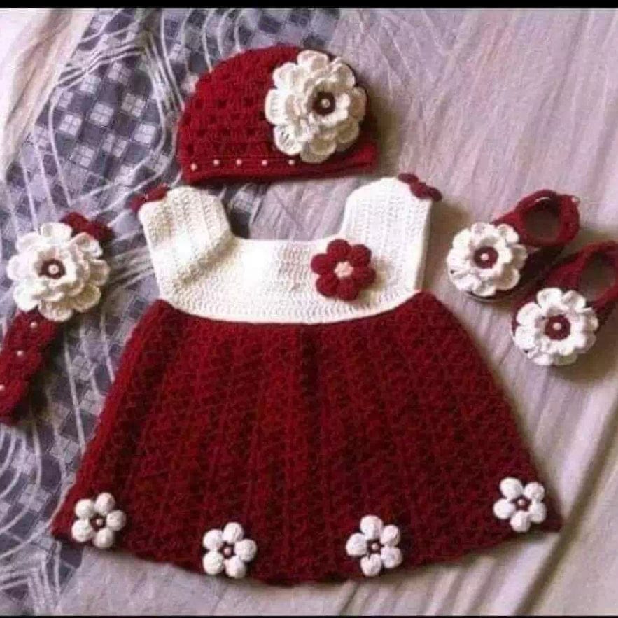 handmade crochet baby dress