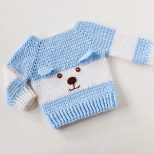 Handmade Crochet Boys Winter Jersey