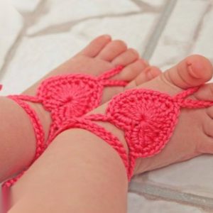 Pink Coral Baby Barefoot Sandals - Summer Comfort