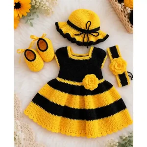 Crochet Newborn Baby Clothes Crochet Frock Set